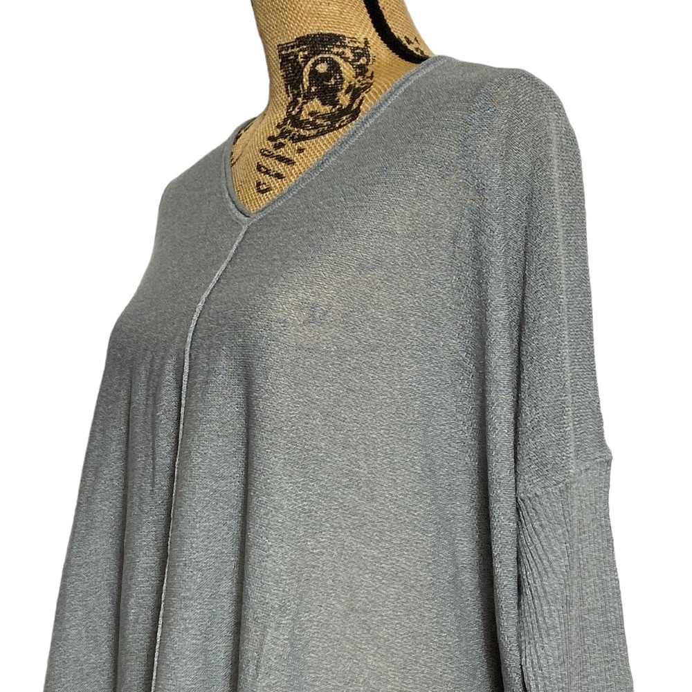 Wynne Layers Grey Scoop Neck Drop Shoulder Sweater Top S - Picture 8 of 12